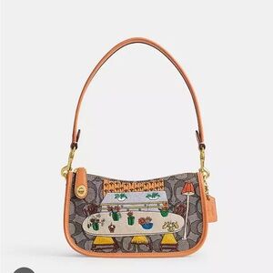 Coach CK480 Coach X Observed By Us Swinger Bag 20 In Signature Jacquard